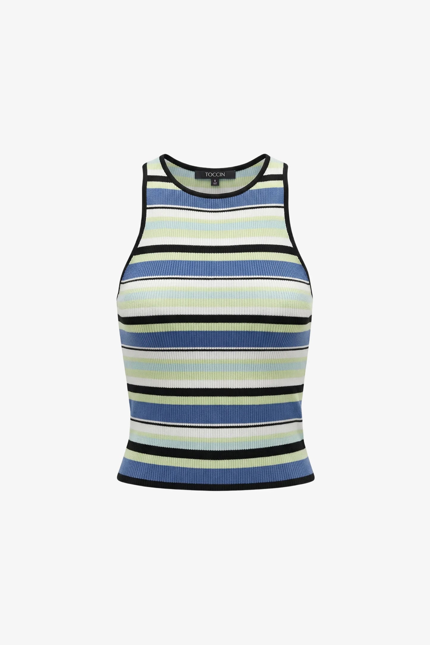 Toccin Avery Racer Tank , Ocean/Keylime Multi