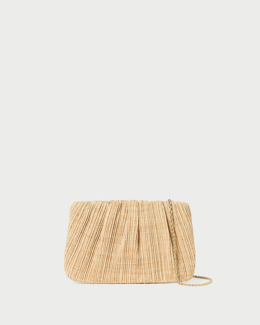 Loffler Randall Brit Pleated Natural Clutch