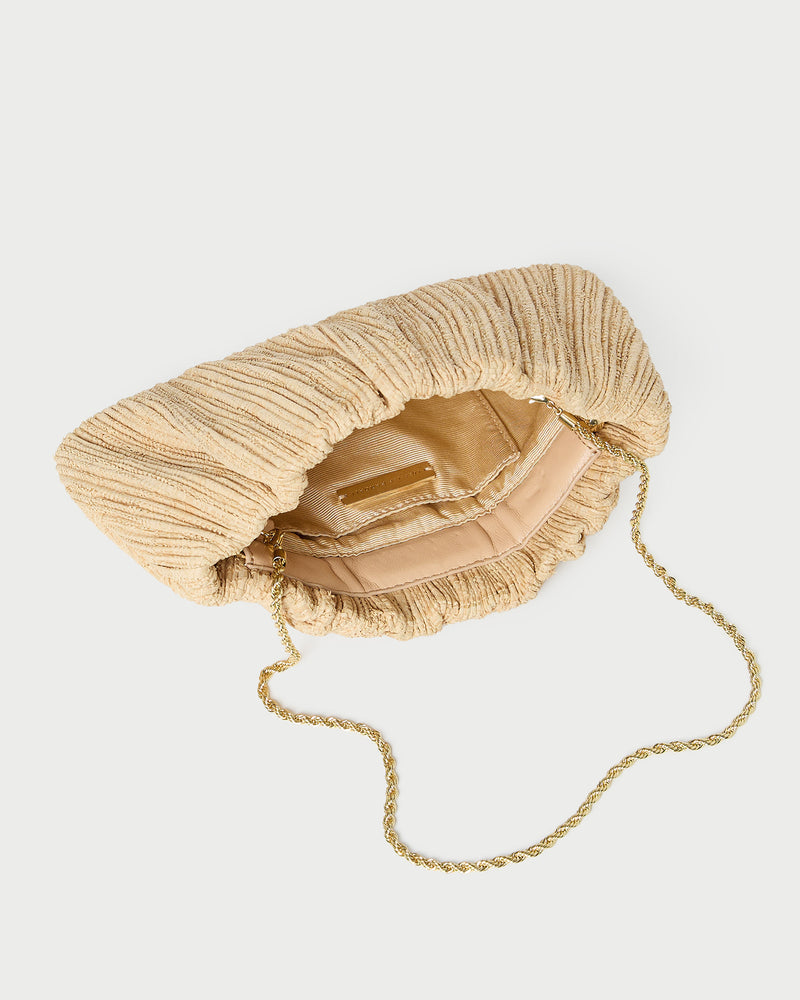 Loffler Randall Brit Pleated Natural Clutch