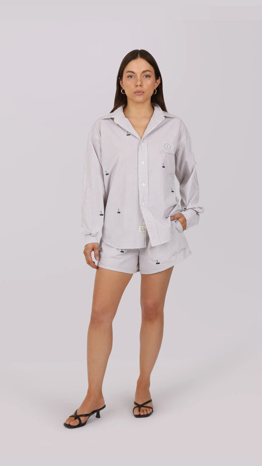 Born a Kennedy Oxford Boat Shorts