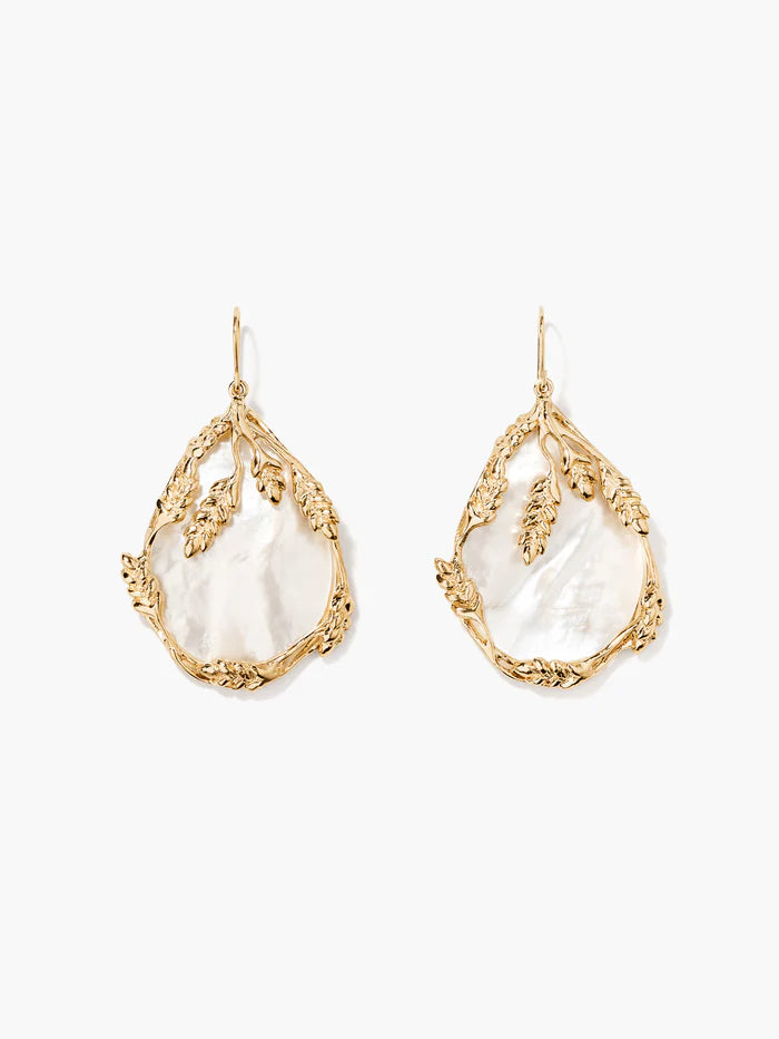 Mother Of Pearl Earrings By Aurelie Bidermann