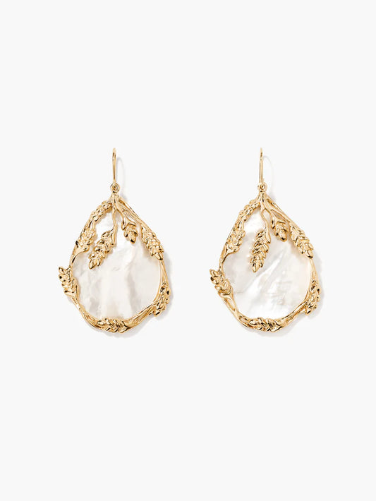 Mother Of Pearl Earrings By Aurelie Bidermann