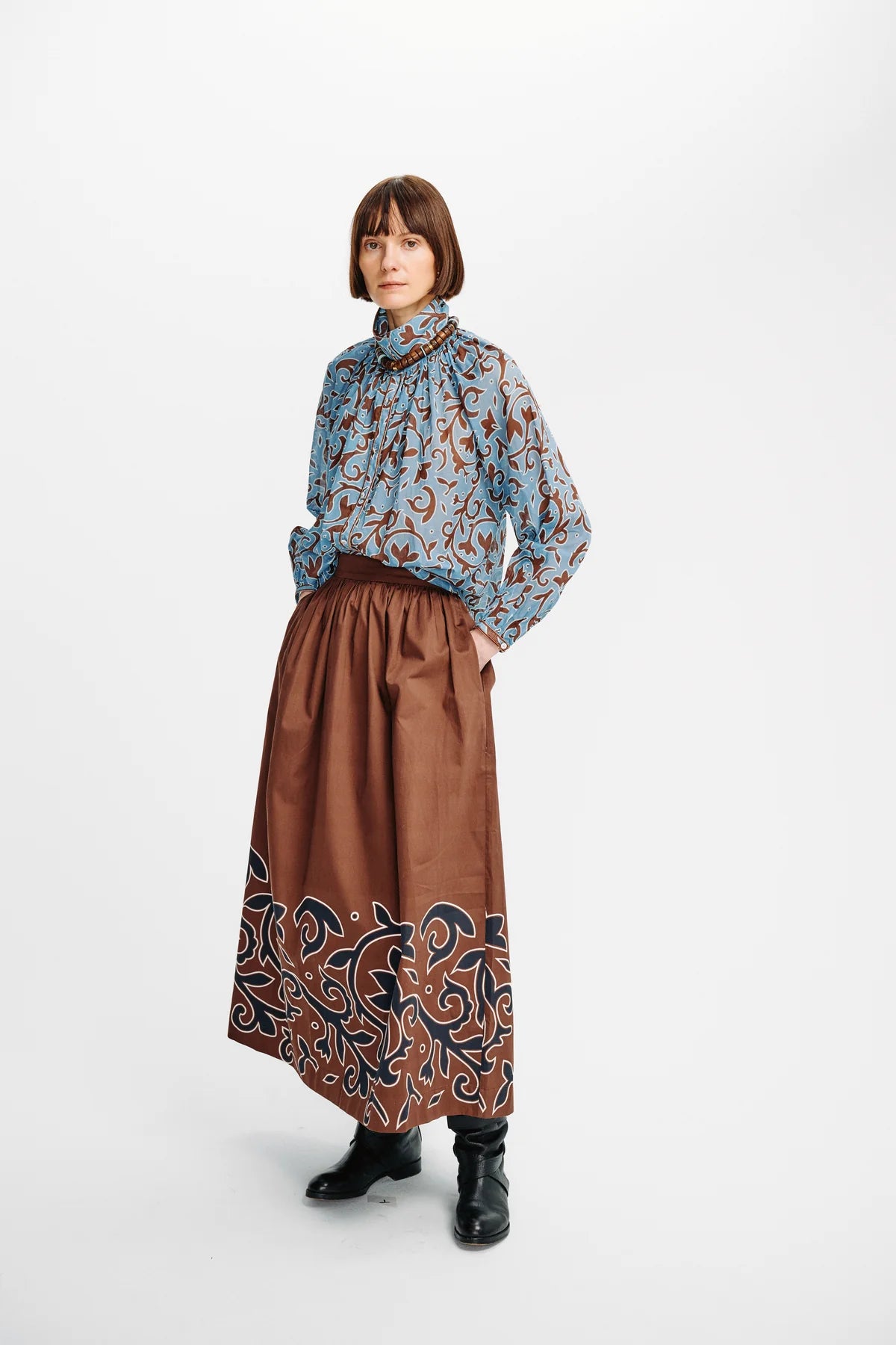 Carolina K Alice Top Vine Blue