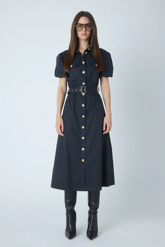 JS71 Ruma All Cotton Dress Black
