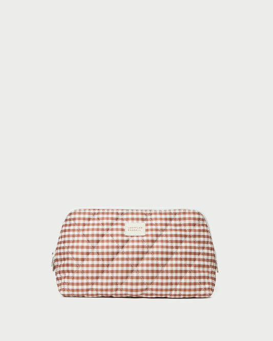 Loeffler Randall Frances Brown Gingham Cosmetic Pouch
