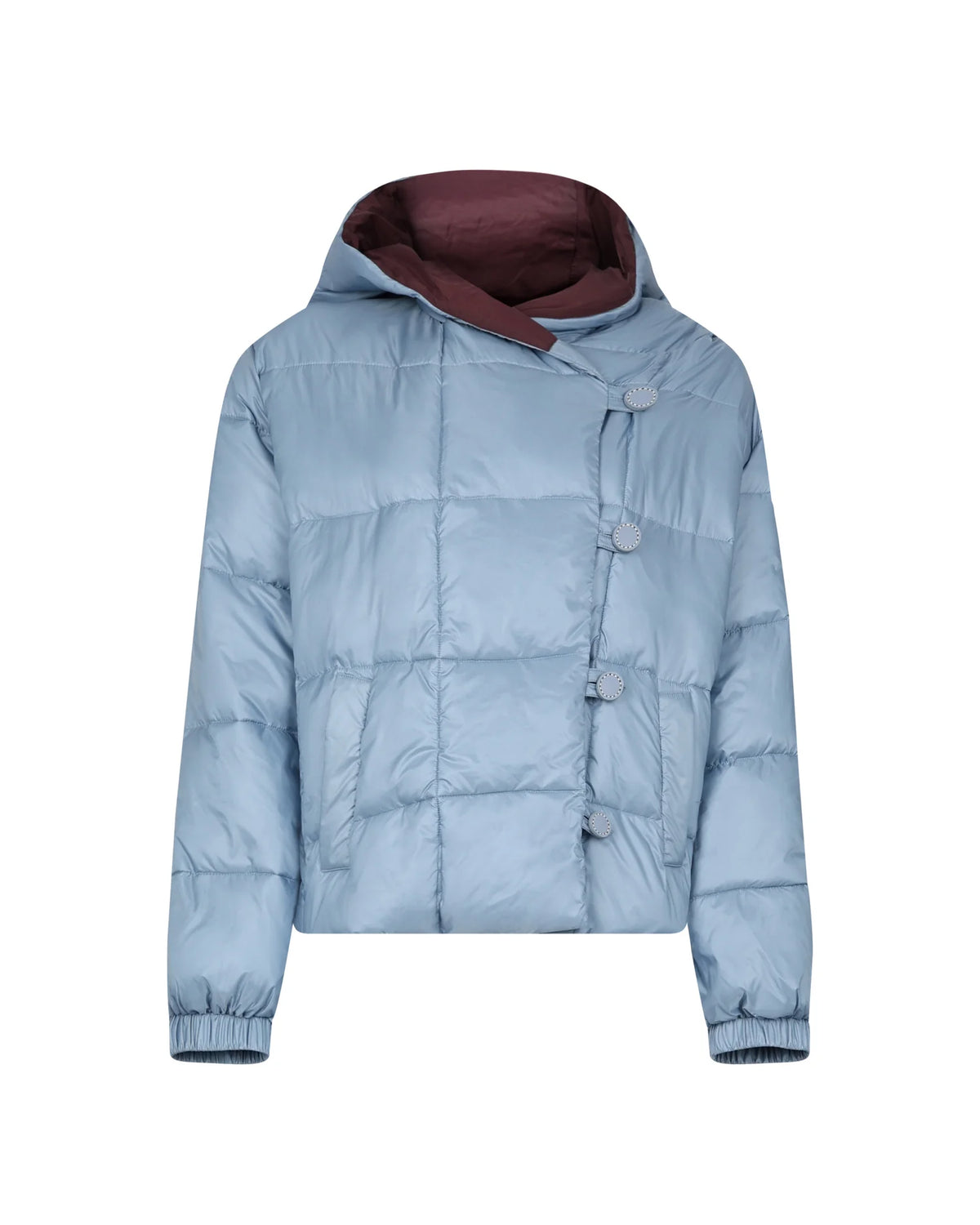 Silvian Heach Short Reversible Down Jacket with Jewel Buttons