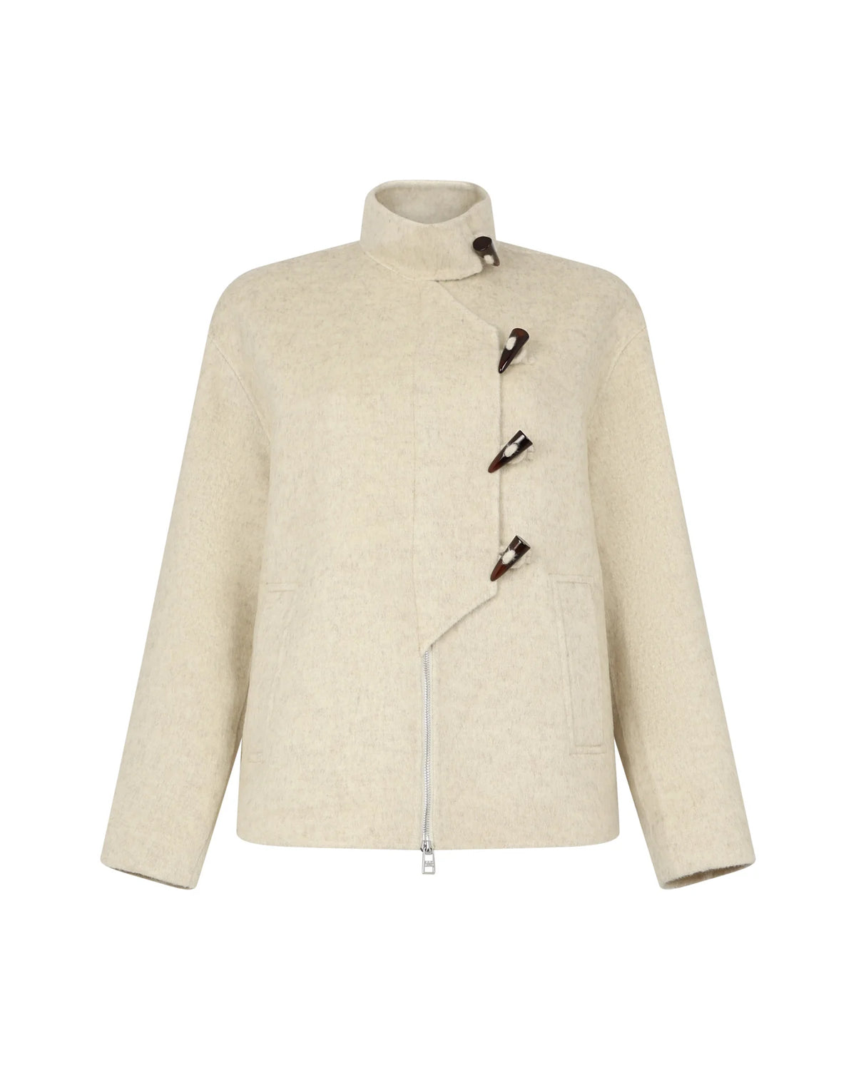 Silvian Heach - Cloth jacket with frogs and high collar