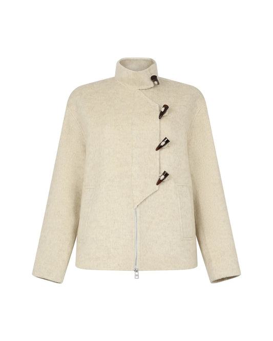Silvian Heach - Cloth jacket with frogs and high collar