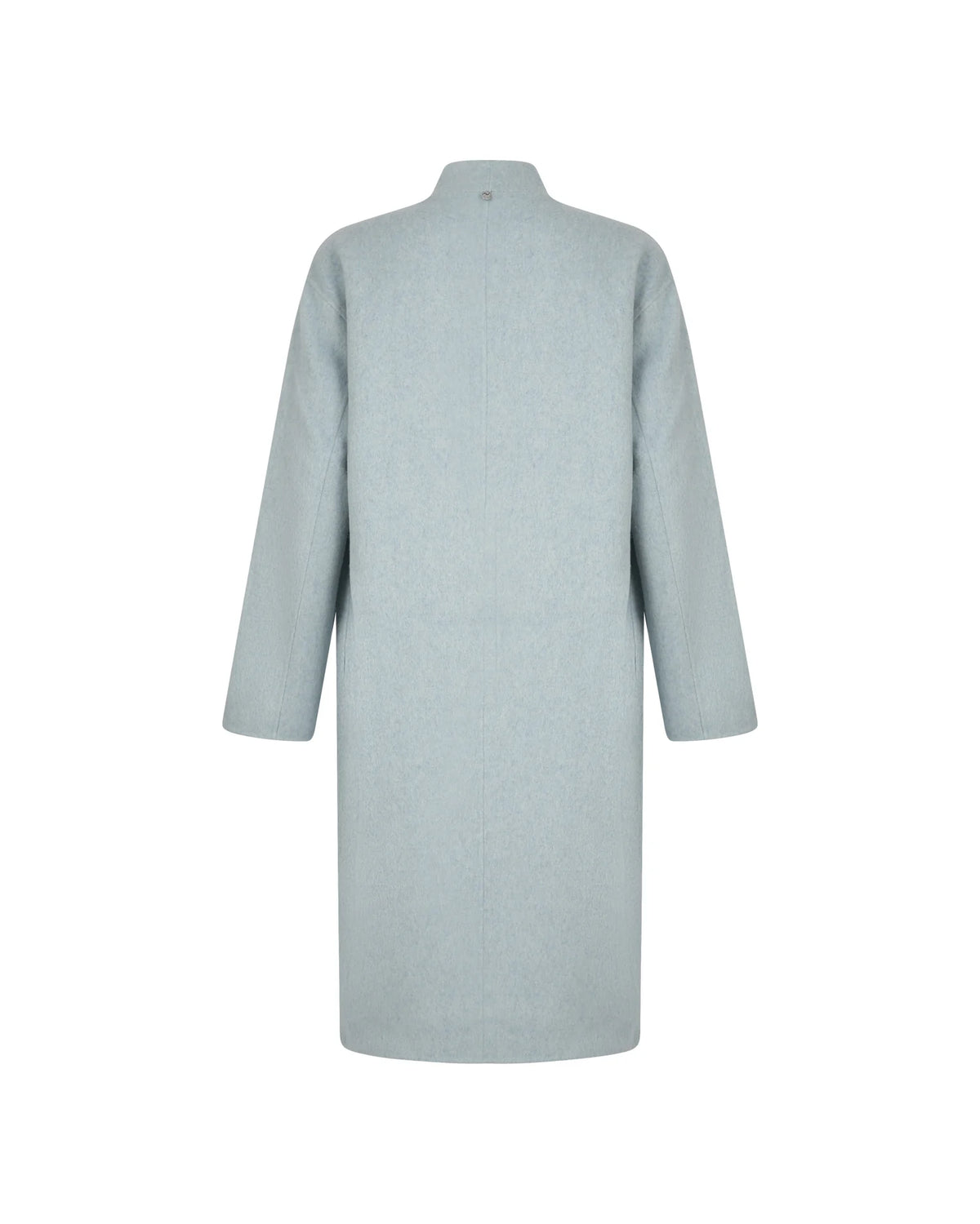 Silvian Heach Asymmetric Coat with Cascading Fringes