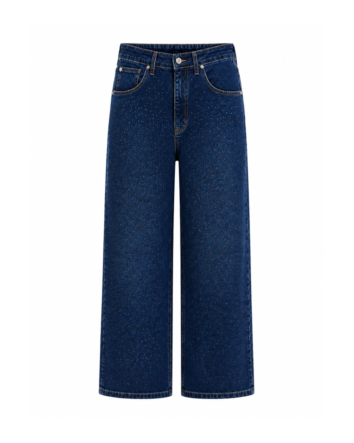 Silvian Heach Jeans Wide-leg five-pocket jeans with micro-rhinestones