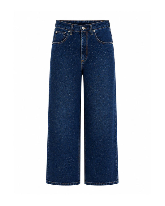 Silvian Heach Jeans Wide-leg five-pocket jeans with micro-rhinestones