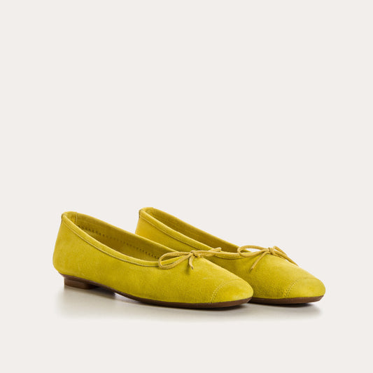 Reqins Ballerinas Harmony Suede Leather - Yellow