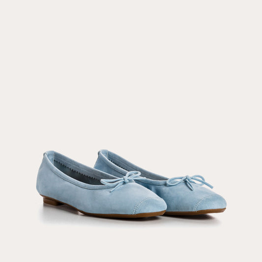 Reqins Ballerinas Harmony Suede Leather - Blue Jean