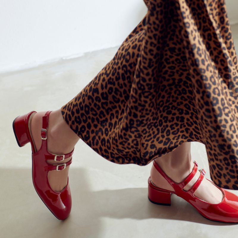 Reqins Slingback Red Patent Leather