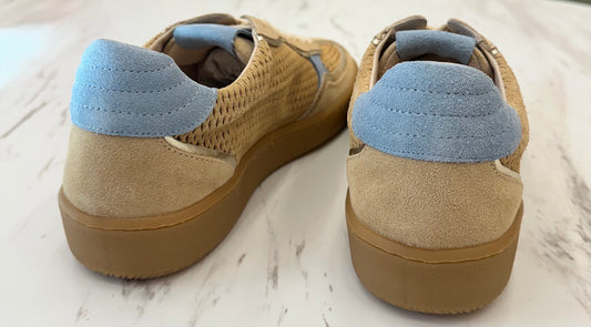 Reqins Athena Mix Cuir Suede Perforated Beige/Blue