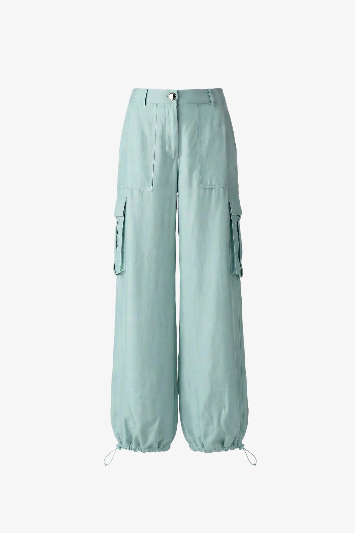 Toccin James Mid Rise Wide Leg Cargo Pant with Drawstring Detail
