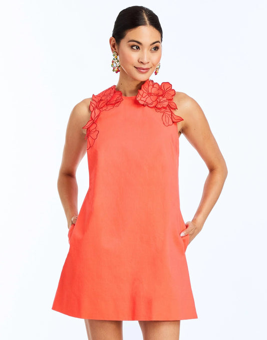 Mestiz NY Juniper Shift Mini Dress Coral
