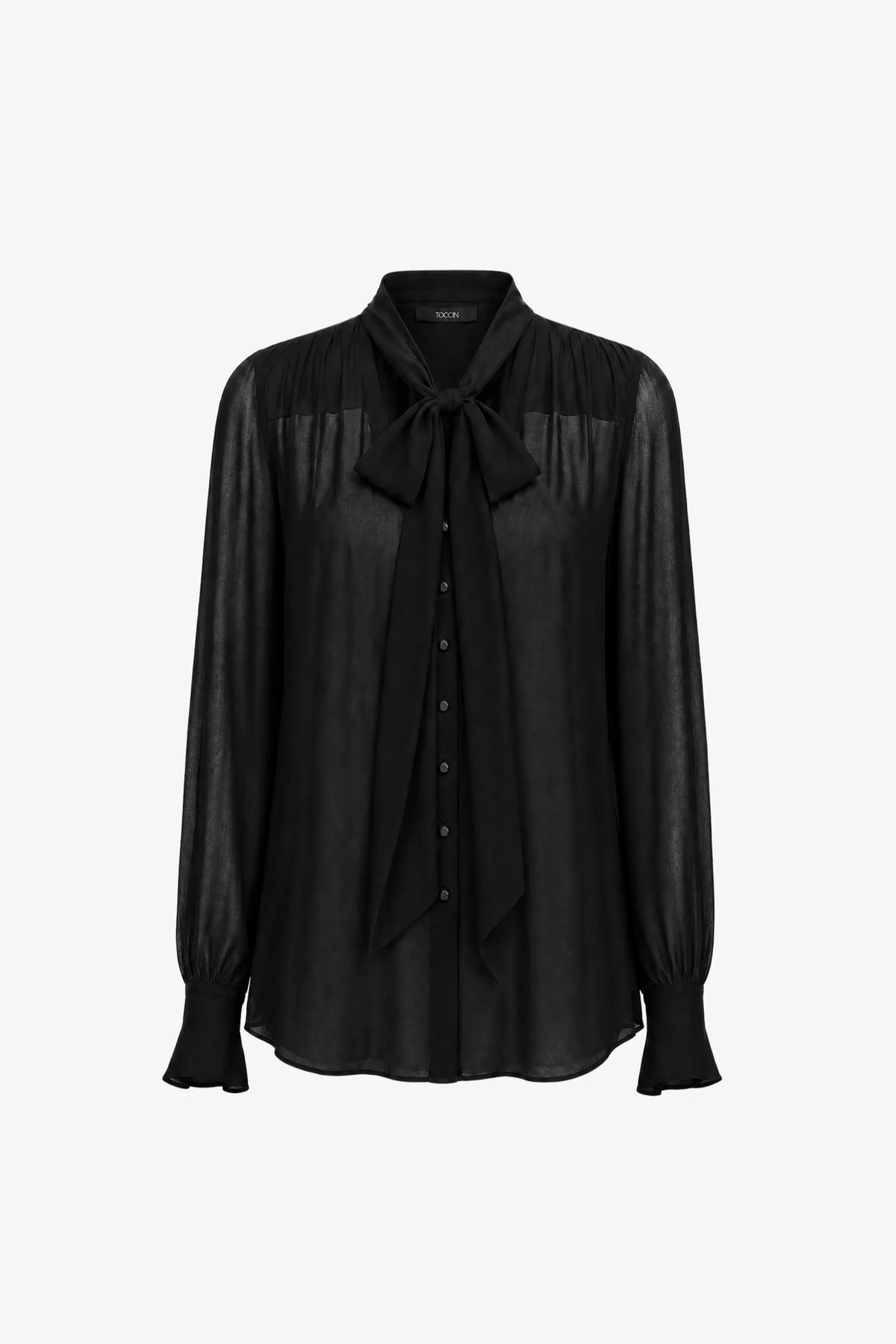 Toccin Kaila Tie Neck Button Front  Blouse