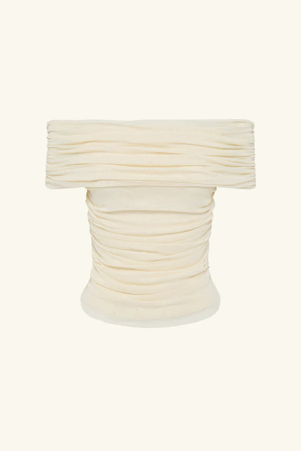 Shona Joy Mira Off Shoulder Top in Ivory