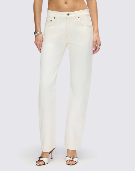 RE/DONE  Mid Rise Blondie Crop- Crema