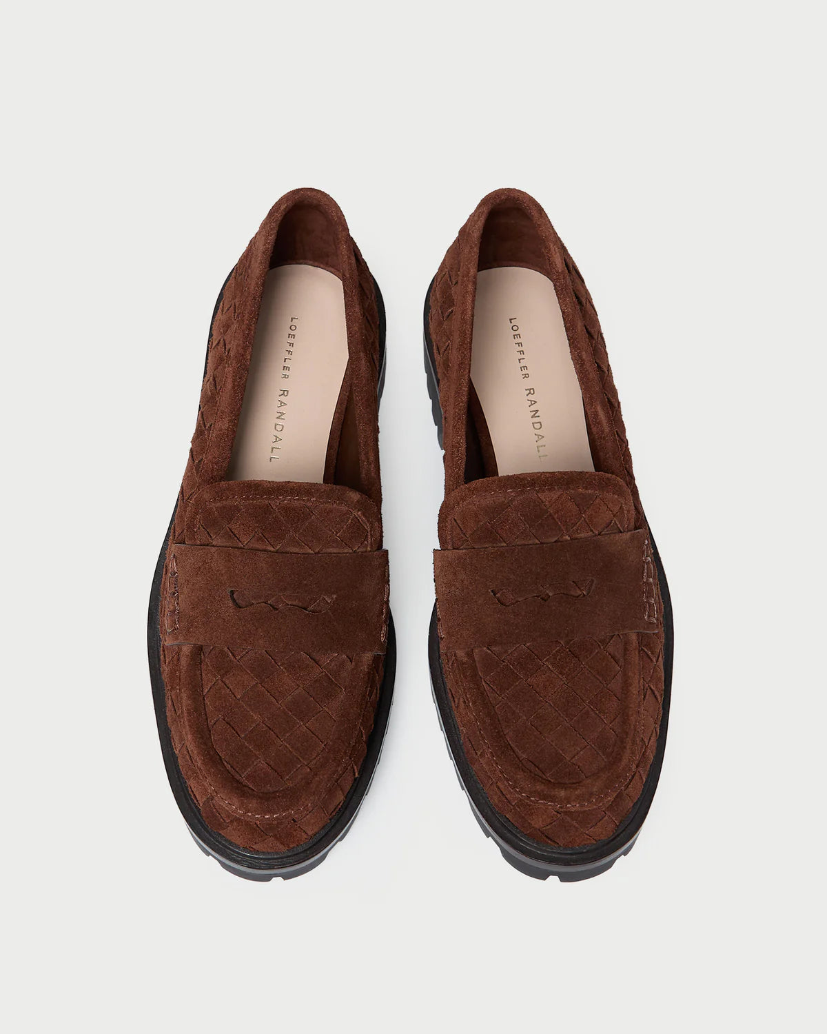 Loeffler Randall Rina Espresso Woven Suede Loafer