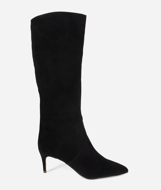 Pelle Moda Ravina Knee High Boot in Black Suede