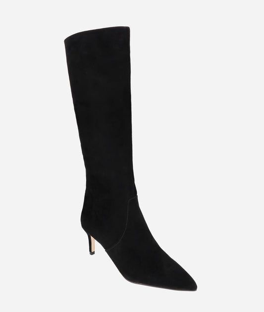 Pelle Moda Ravina Knee High Boot in Black Suede