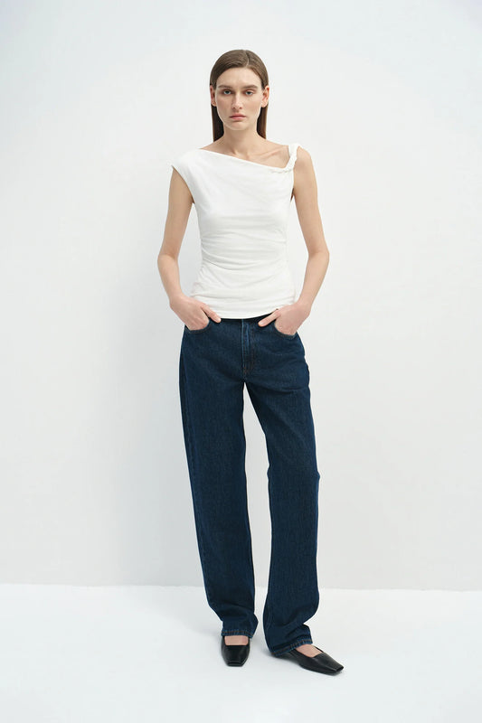 Rue Sophie Eden Twist Shoulder Draped Top