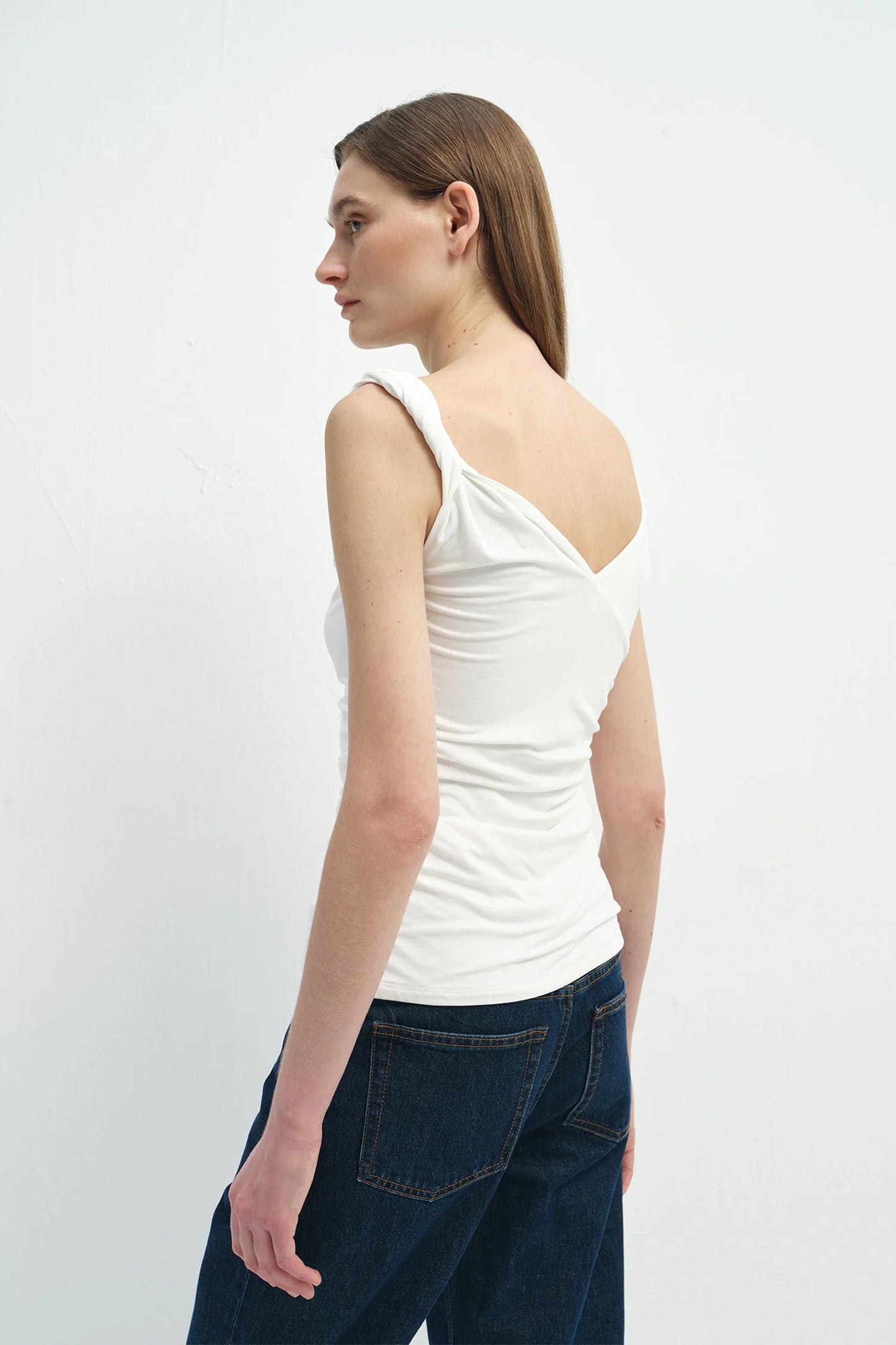Rue Sophie Eden Twist Shoulder Draped Top