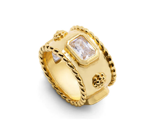 Berry Hammered Band Ring