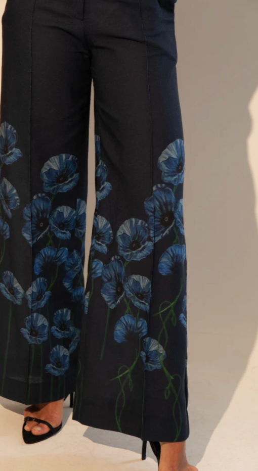 KLEID Palazzo Pants | Garden Darkblue