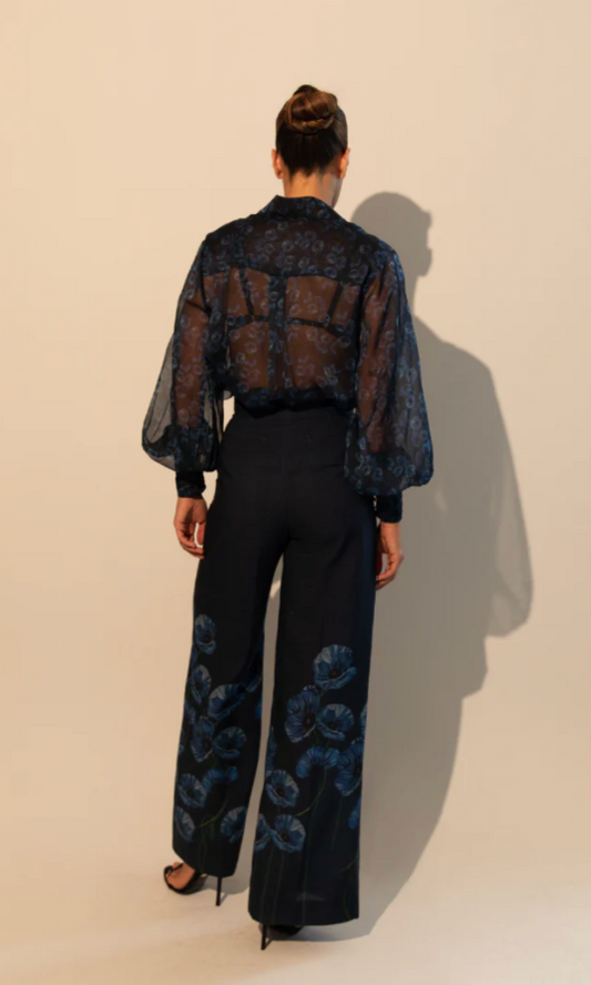 KLEID Palazzo Pants | Garden Darkblue