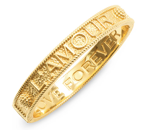 Capucine De Wulf L'Amour Toujour Hinged Gold Bangle