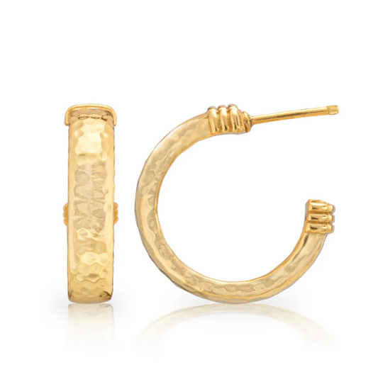 Capucine De Wulf Cleopatra Classic Medium Gold Hoop Earrings
