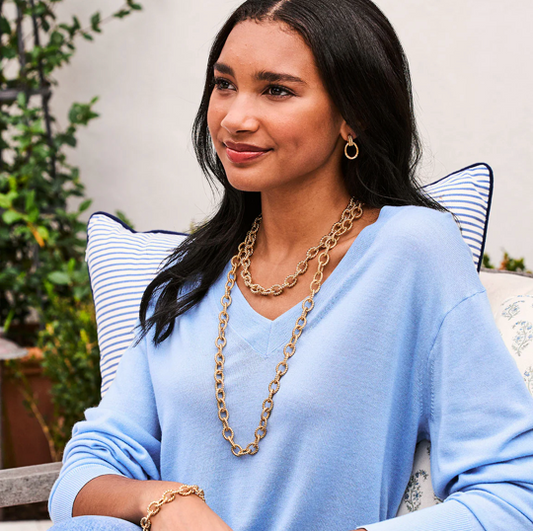 Capucine De Wulf Victoria Small Gold Chain Necklace 18"