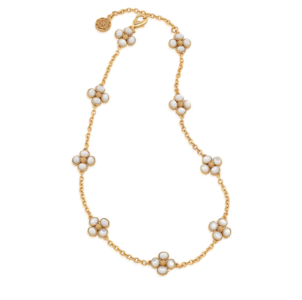 Capucine De Wulf Berry Clover Double Sided Gold Necklace 16"