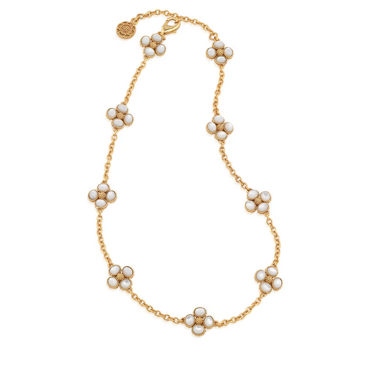 Capucine De Wulf Berry Clover Double Sided Gold Necklace 16"