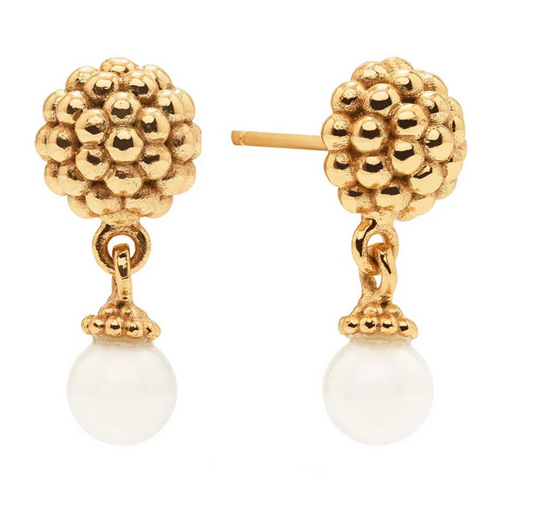 Capucine De Wulf Berry Drop Stud Earrings - Pearl