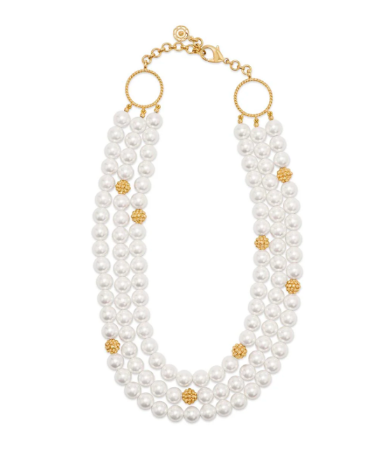 Capucine De Wulf Berry & Bead Triple Strand Necklace, 18"