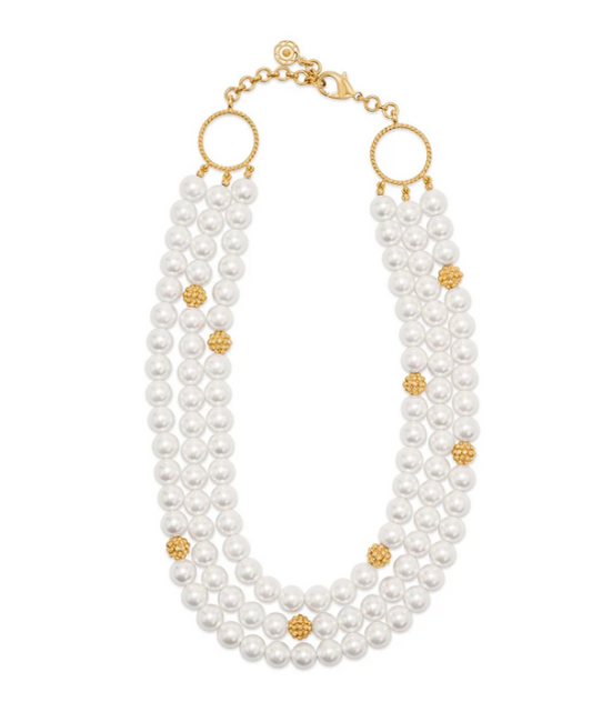 Capucine De Wulf Berry & Bead Triple Strand Necklace, 18"