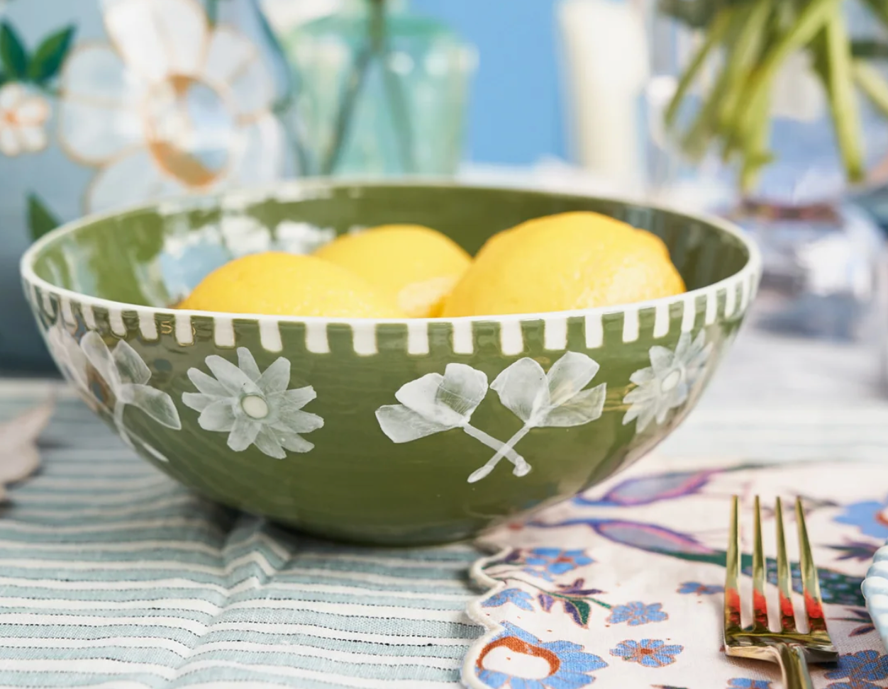 Carolina K Handpainted Flower Bowl