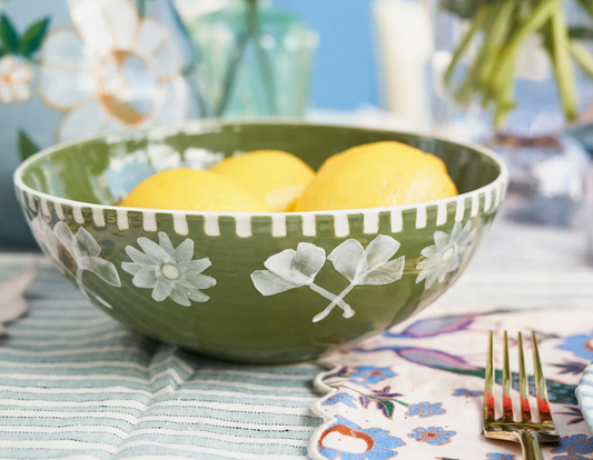 Carolina K Handpainted Flower Bowl