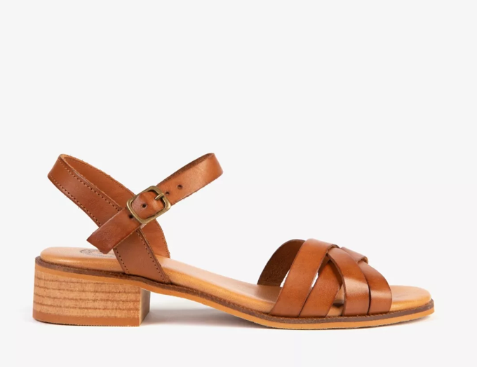 Penelope Chilvers Heeled Shepherdess Leather Sandal