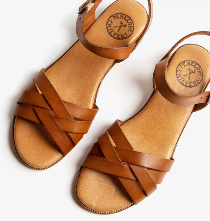 Penelope Chilvers Heeled Shepherdess Leather Sandal
