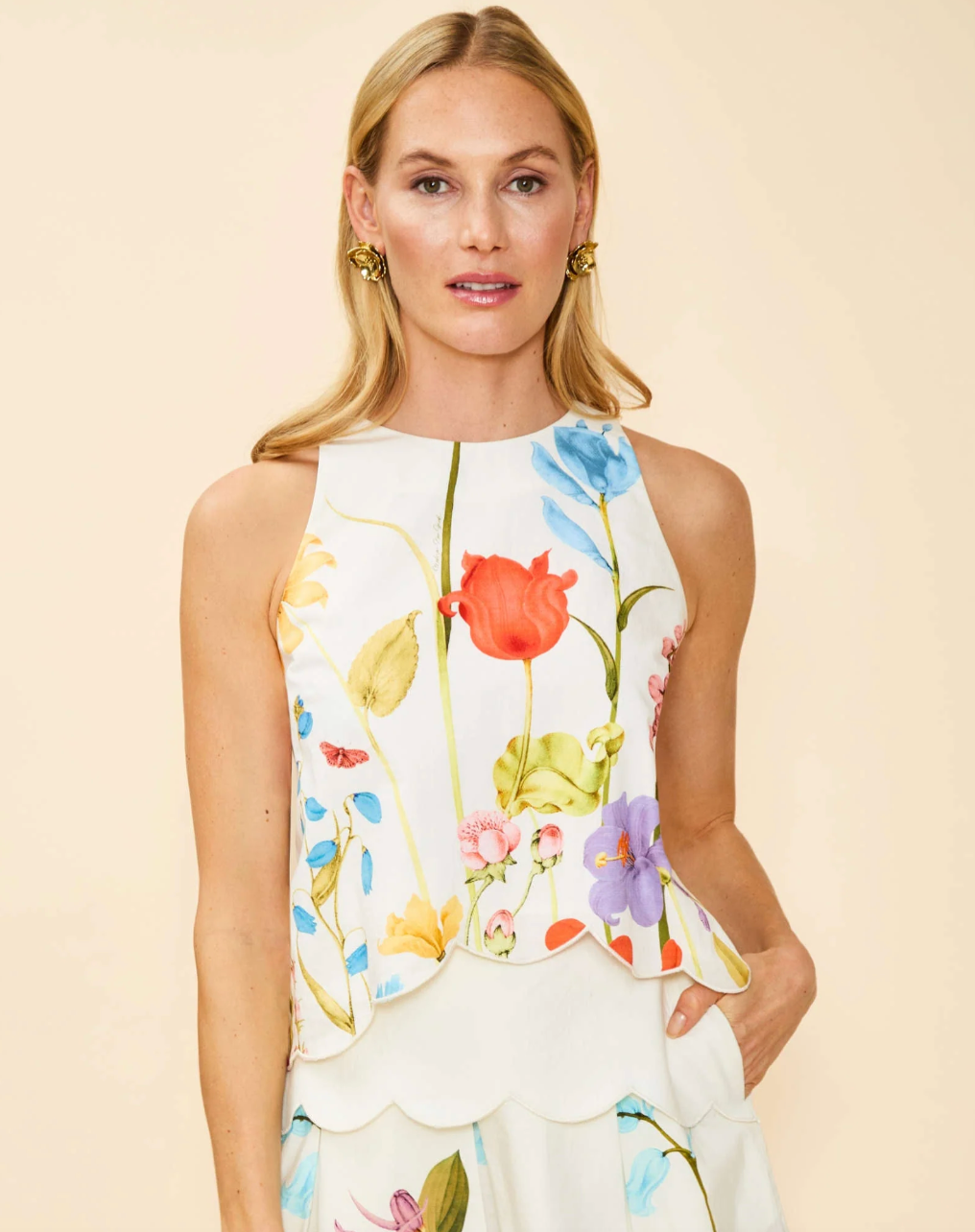 Mestiza Prism Scallop Tank Top