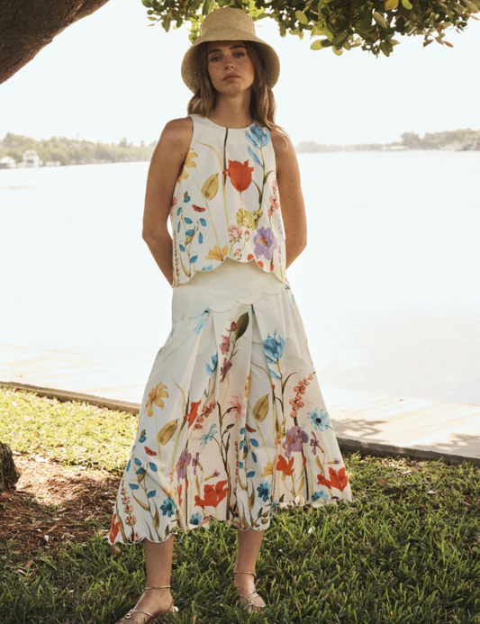 Mestiza Sonata Scallop Midi Skirt Regular Price