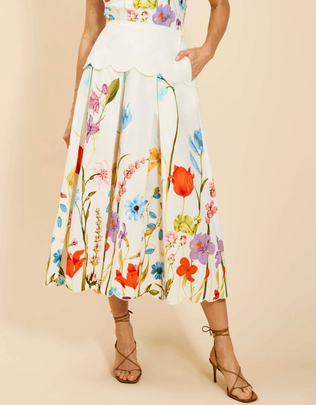 Mestiza Sonata Scallop Midi Skirt Regular Price