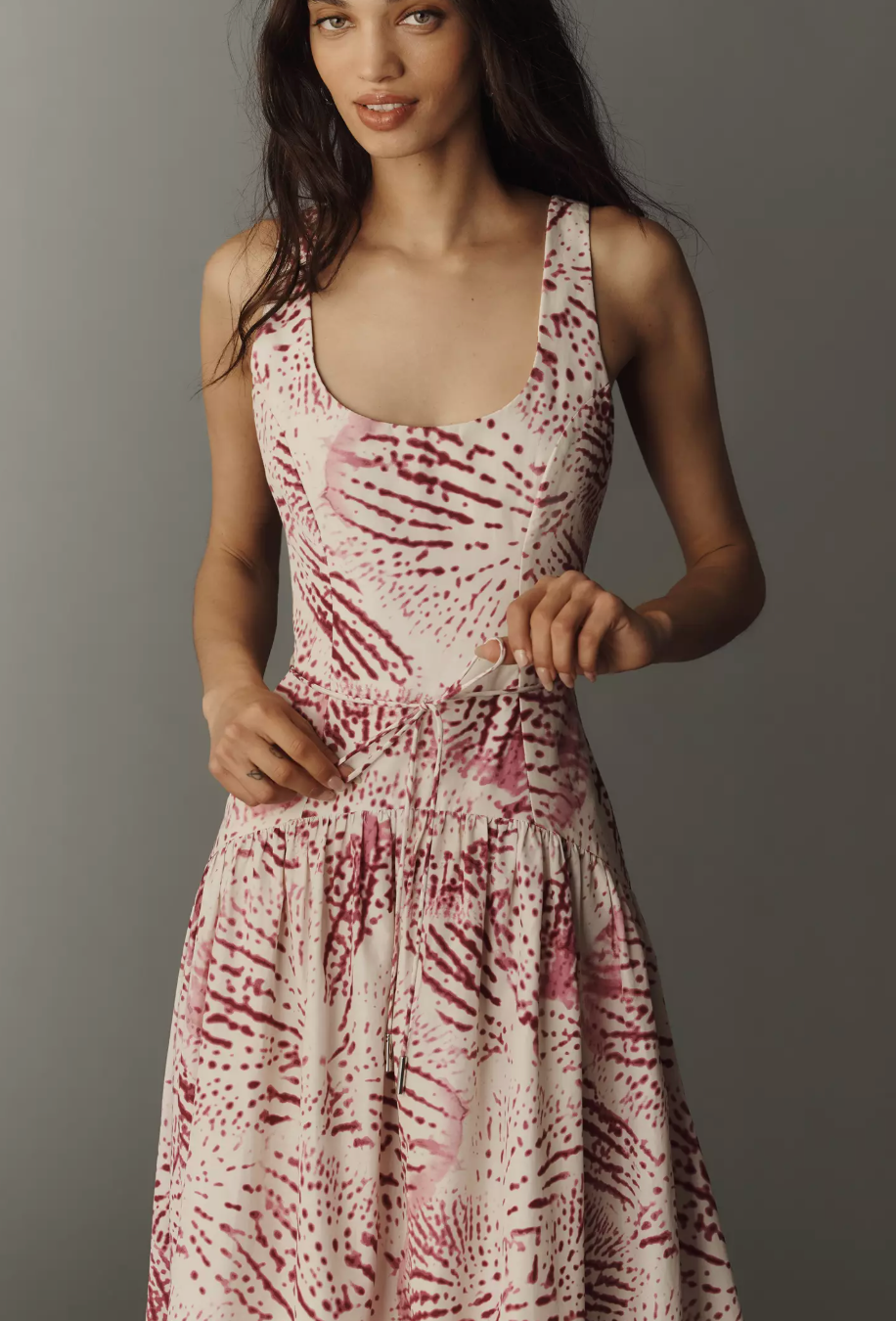 AMUR Salome Sleeveless Drop-Waist Dress