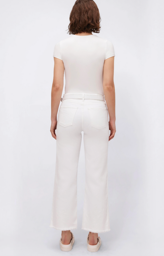 SIMKHAI Jude White High Rise Crop