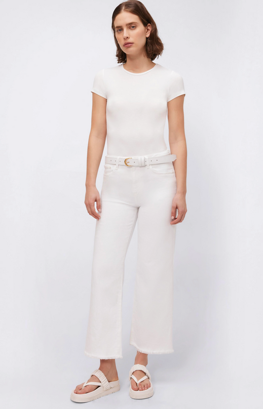 SIMKHAI Jude White High Rise Crop